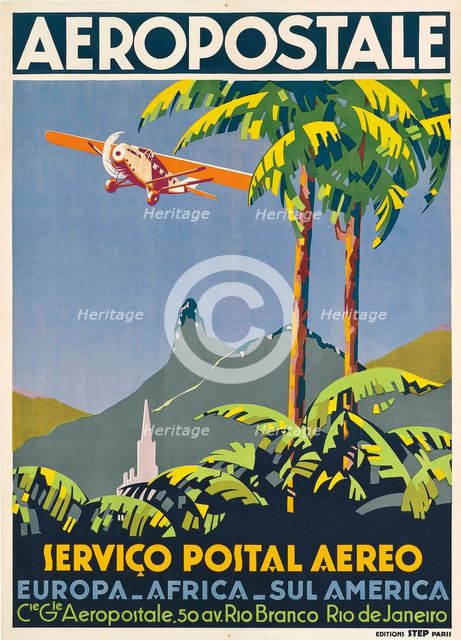 Aéropostale. Rio de Janeiro, ca 1928-1930. Creator: Anonymous.