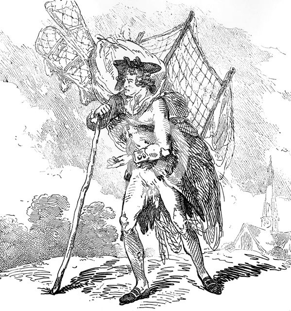 'Aerostation out at Elbows' or 'The Itinerant Aeronaut', 1786. Artist: Thomas Rowlandson
