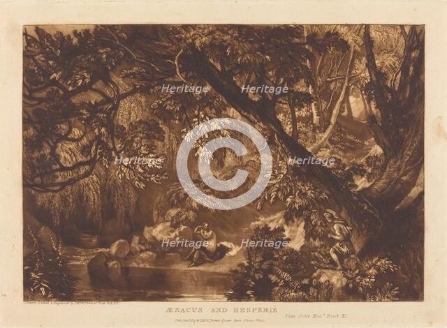 Aesacus and Hesperie, published 1816. Creator: JMW Turner.