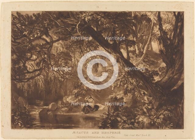 Aesacus and Hesperie, published 1819. Creator: JMW Turner.