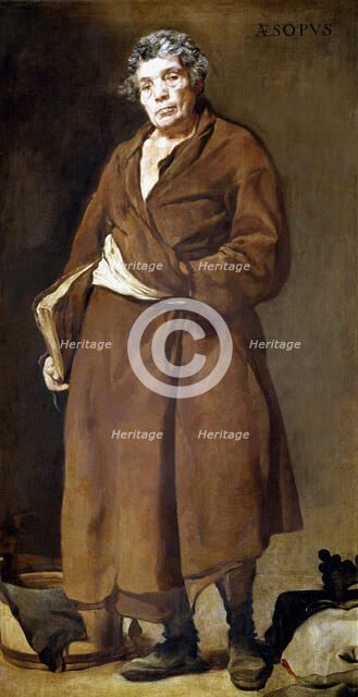 Aesop (7th-6th century bC), Greek writer of fables, oil painting by Velazquez.