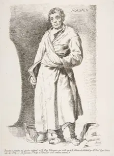 Aesop (Aesopus), from Etchings after Velazquez, 1778. Creator: Francisco Goya
