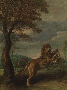 Aesop's fable: The Lion and the Mouse, between 1600 and 1657. Creator: Frans Snyders