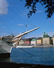 AF Chapman sailing ship (youth hostel), Stockholm, Sweden. Creator: Peter Thompson