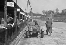 AF Ashby and R Pauing's Riley 9 Brooklands at the JCC Double Twelve race, Brooklands, 8/9 May 1931. Artist: Bill Brunell