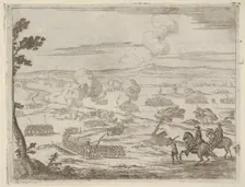 After a Long March, Francesco I d'Este Passes with the River of Cassano with his Army, thu..., 1659. Creator: Bartolomeo Fenice