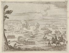 After a Long March, Francesco I d'Este Passes with the River of Cassano with his Army, thu..., 1659. Creator: Bartolomeo Fenice