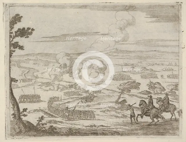 After a Long March, Francesco I d'Este Passes with the River of Cassano with his Army, thu..., 1659. Creator: Bartolomeo Fenice.