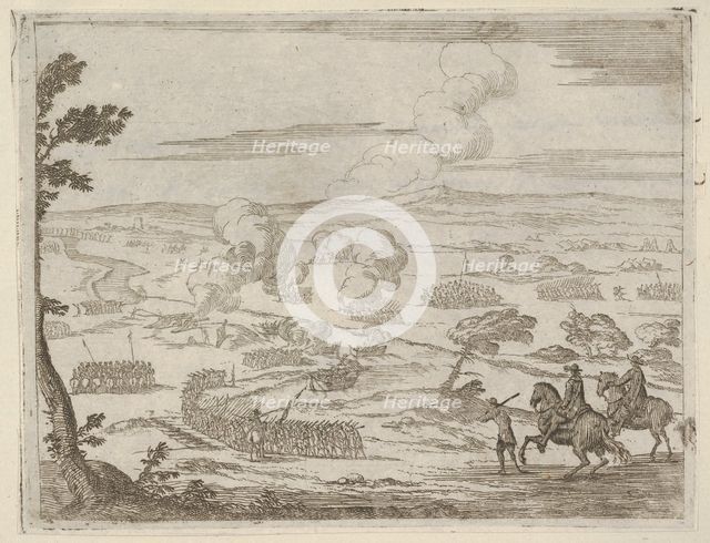 After a Long March, Francesco I d'Este Passes with the River of Cassano with his Army, thu..., 1659. Creator: Bartolomeo Fenice.