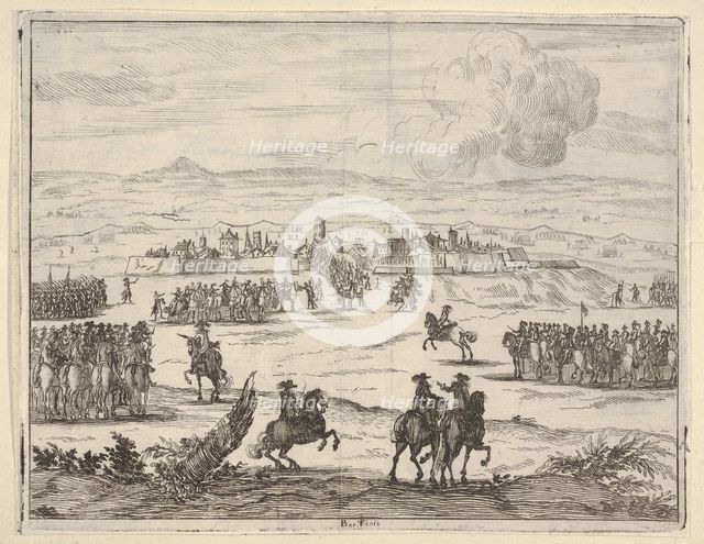After a Long Siege, Francesco I d'Este, with the Aid of the French Army, Takes Valencia, f..., 1659. Creator: Bartolomeo Fenice.