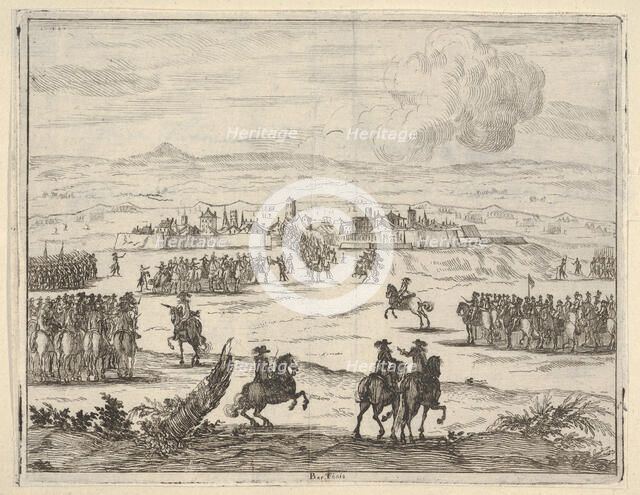 After a Long Siege, Francesco I d'Este, with the Aid of the French Army, Takes Valencia, f..., 1659. Creator: Bartolomeo Fenice.