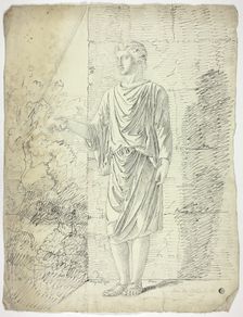 After an Antique Sculpture of a Standing Youth, 1774. Creator: John Downman