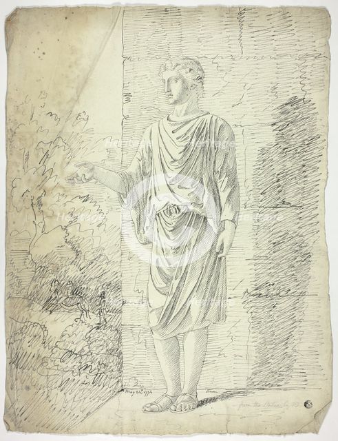 After an Antique Sculpture of a Standing Youth, 1774. Creator: John Downman.