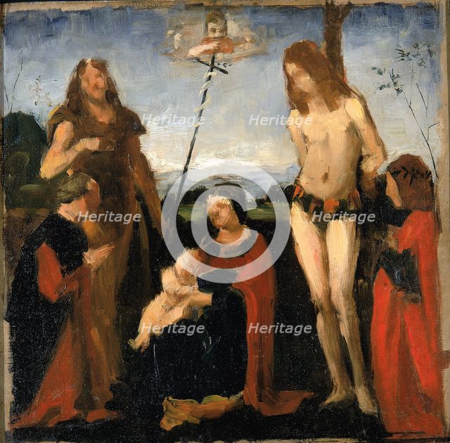 After Boltraffio, "Sacra Conversazione", 1878-1882. Creator: Kenyon Cox.