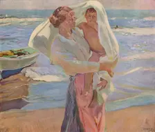 After Bathing 1915, (1932). Artist: Joaquin Sorolla y Bastida