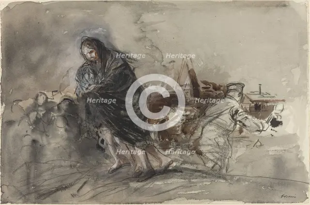 After Douai, probably 1918. Creator: Jean Louis Forain.