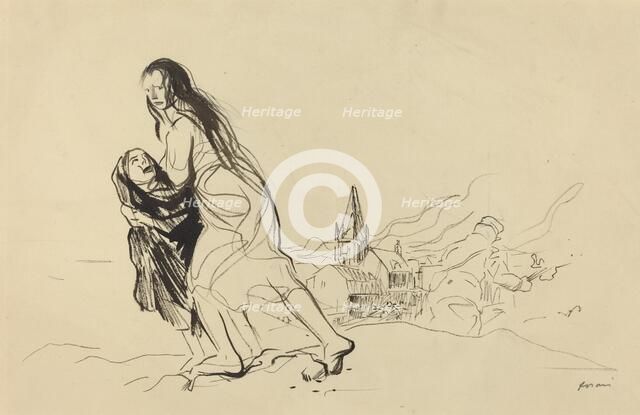 After Douai, probably 1918. Creator: Jean Louis Forain.