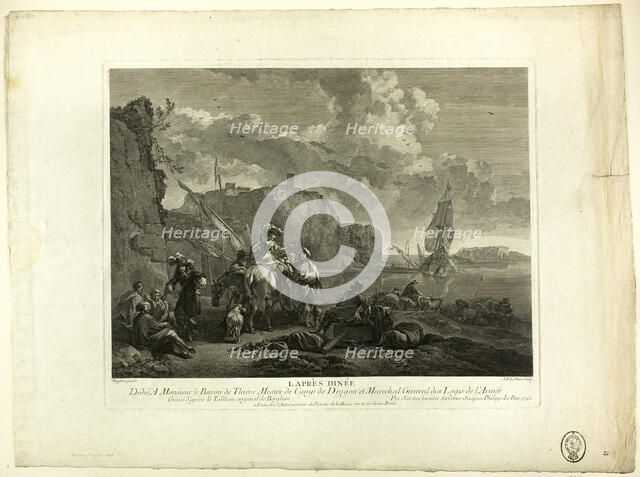 After Dinner, 1742. Creator: Jacques Philippe Le Bas.