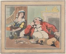 After Dinner, October 22, 1789., October 22, 1789. Creator: Thomas Rowlandson