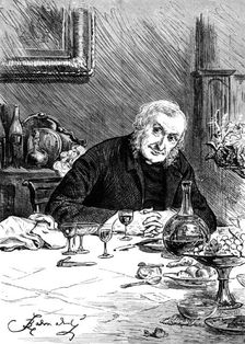 "After dinner, when the ladies had retired, he loved to recount the story of his floggings", 1881. Creator: R&E Taylor