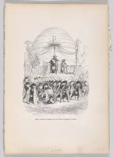 After, in came the body of guards armed with terrible stings from Scenes from the P..., ca. 1837-47. Creator: Andrew Best Leloir