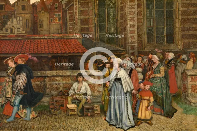 After Mass, 1866. Creator: Jan August Hendrik Leys.