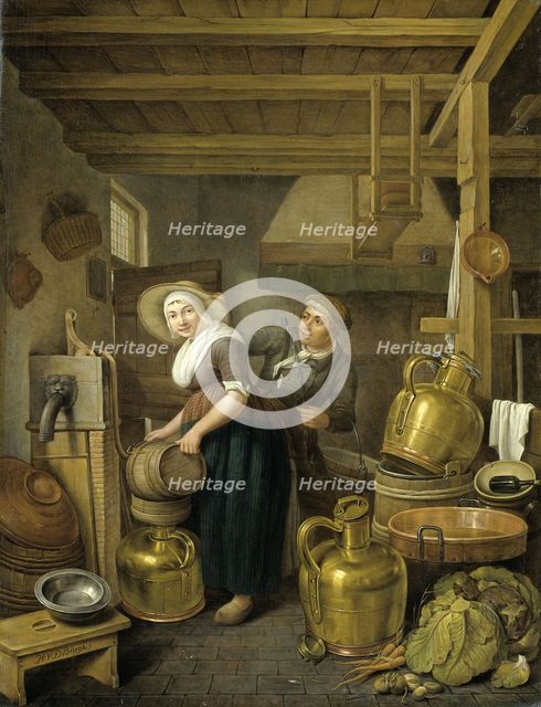 After Milking Time, c1650.  Creator: Hendrick van der Burch.