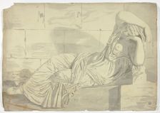 After Sculpture of Ariadne, 1774. Creator: John Downman