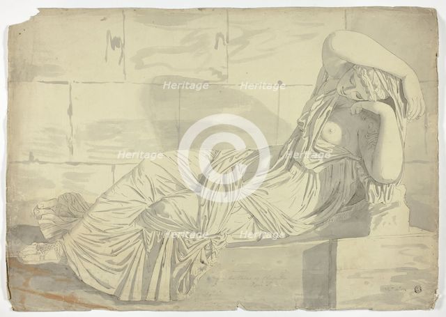 After Sculpture of Ariadne, 1774. Creator: John Downman.