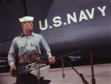 After seven years in the Navy, J.D. Estes is con...Naval Air Base, Corpus Christi, Texas, 1942. Creator: Howard Hollem