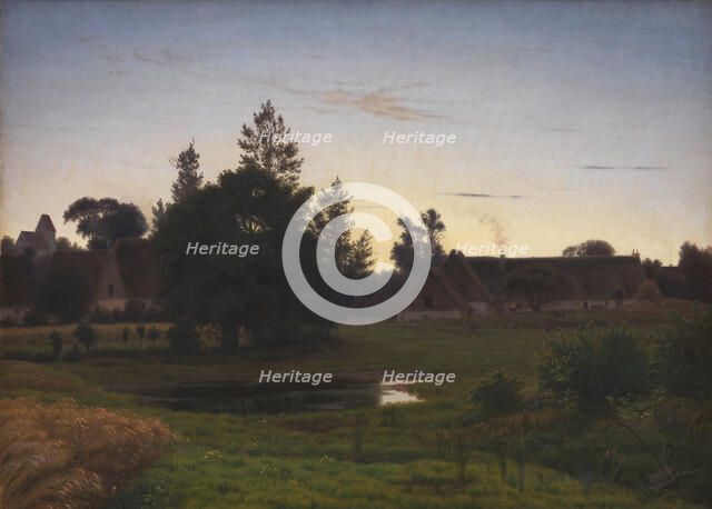 After Sunset in the Outskirts of a Village, 1863. Creator: Vilhelm Kyhn.