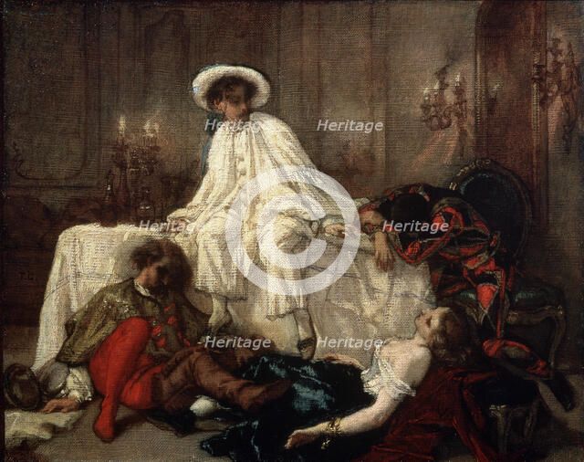 'After the Masquerade', 1850s.  Artist: Thomas Couture