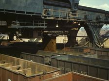 After the ore is weighed in the "Hewlett" [i.e. "Hulett"] machine it is...Cleveland, Ohio, 1943. Creator: Jack Delano