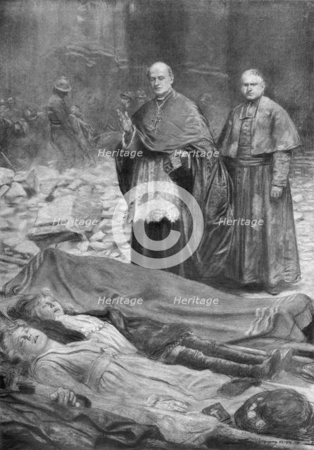 After the attack of Good Friday, St-Gervais, Paris, World War I, 29 March 1918 (1929).Artist: J Simont