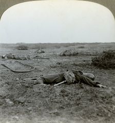 After the attack on Mouquet Farm, Thiepval Ridge, Somme, France, World War I, 1916. Artist: Realistic Travels Publishers