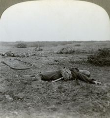 After the attack on Mouquet Farm, Thiepval Ridge, Somme, France, World War I, 1916. Artist: Realistic Travels Publishers