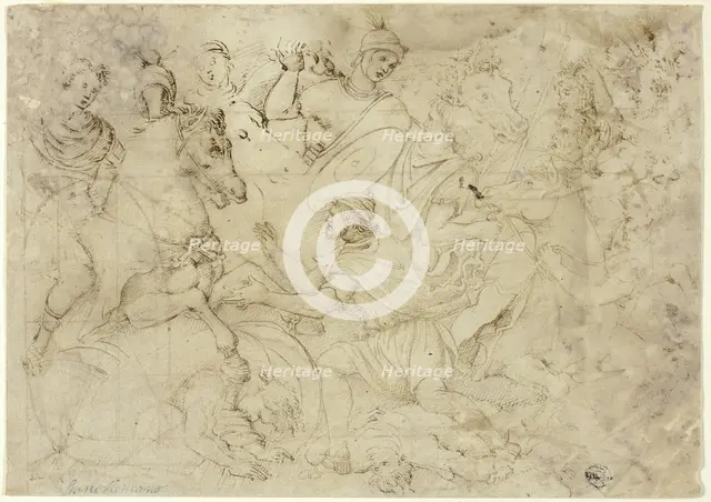 After the Antique: Trajan's Victorious Combat against the Dacians, n.d. Creator: Unknown.
