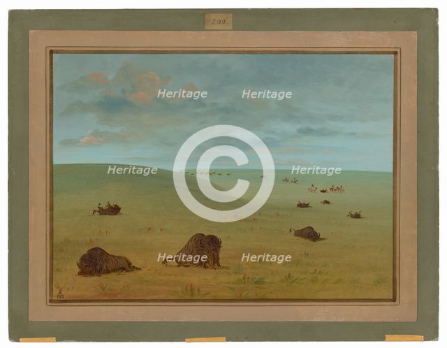 After the Buffalo Chase - Sioux, 1861/1869. Creator: George Catlin.