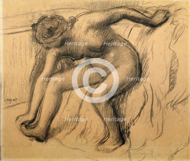 'After the Bath', 1892.  Artist: Edgar Degas