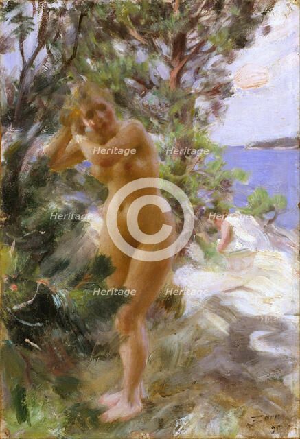 After the Bath. Artist: Zorn, Anders Leonard (1860-1920)