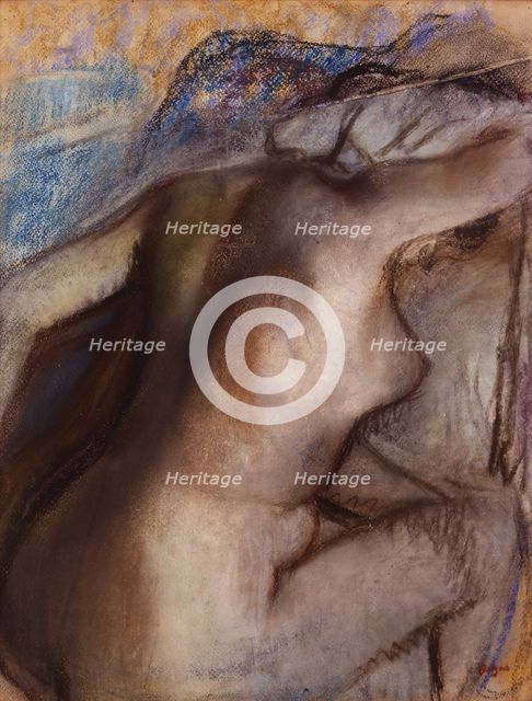 After the Bath, Woman Drying Herself. Artist: Degas, Edgar (1834-1917)