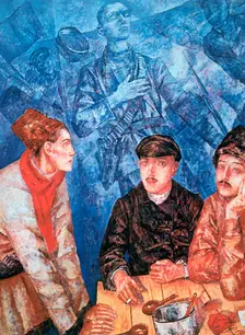 After the Battle 1923. Artist: Kuz'ma Petrov-Vodkin