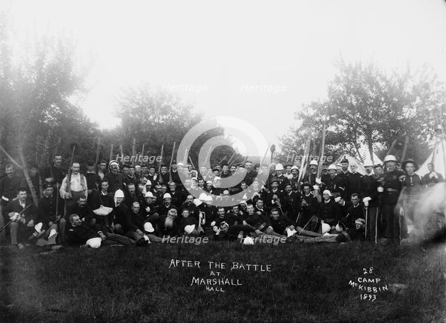 After the battle at Marshall Hall, [Maryland?], 1893. Creator: Unknown.