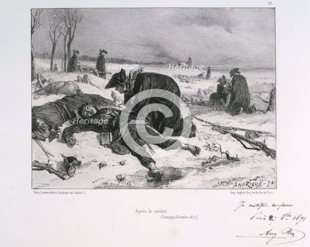 After the Battle of Champigny, Franco-Prussian War, 1870 (1871).  Artist: Auguste Bry