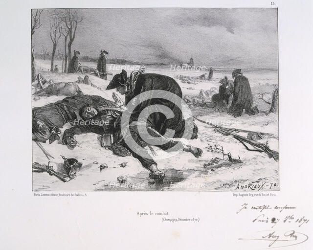 After the Battle of Champigny, Franco-Prussian War, 1870 (1871).  Artist: Auguste Bry