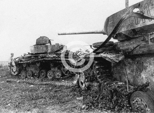 After the Battle of Prokhorovka. Artist: Anonymous  