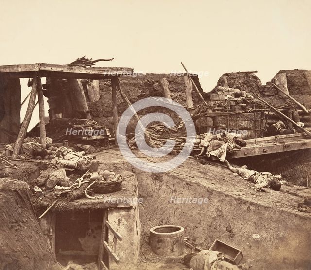 [After the Capture of the Taku Forts], 1860. Creator: Felice Beato.