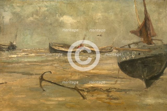 After the Catching of Fish, c1860-1890. Creator: Louis Artan.