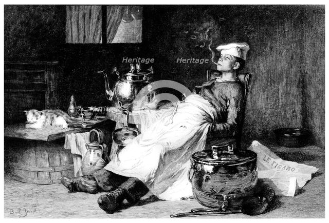 'After the Day's Work', 1895.Artist: E Decizy