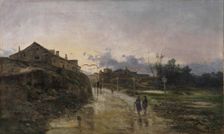 After the downpour in Madrid, 1877. Creator: Cristóbal Férriz y Sicilia